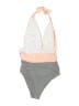Assorted Brands 100% Polyester Color Block Gray One Piece Swimsuit Size XL - photo 2