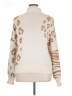 Nine West Animal Print Ivory Turtleneck Sweater Size XL - photo 2