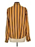 Wild Fable 100% Polyester Stripes Orange Long Sleeve Blouse Size L - photo 2
