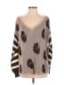 Amaryllis Animal Print Brown Tan Pullover Sweater Size S - photo 1