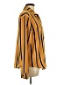 Wild Fable 100% Polyester Stripes Orange Long Sleeve Blouse Size L - photo 4