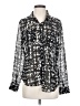 Guess 100% Polyester Animal Print Silver Long Sleeve Blouse Size S - photo 1