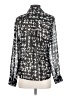 Guess 100% Polyester Animal Print Silver Long Sleeve Blouse Size S - photo 2