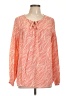 Nine West Orange Long Sleeve Blouse Size L - photo 1