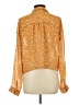 Wild Fable 100% Polyester Animal Print Orange Long Sleeve Blouse Size L - photo 2