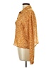 Wild Fable 100% Polyester Animal Print Orange Long Sleeve Blouse Size L - photo 5