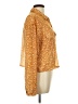 Wild Fable 100% Polyester Animal Print Orange Long Sleeve Blouse Size L - photo 4