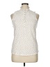 Maurices Polka Dots Ivory Sleeveless Button-Down Shirt Size XL - photo 1