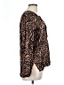 Rails Animal Print Brown Long Sleeve Blouse Size L - photo 4