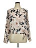 Socialite Floral Ivory Long Sleeve Blouse Size XL - photo 1