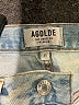 AGOLDE 100% Cotton Green Denim Shorts Size 25 waist - photo 3