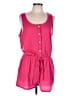 Pink Lily Solid Pink Romper Size L - photo 1