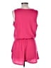 Pink Lily Solid Pink Romper Size L - photo 2
