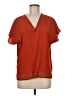 DKNY 100% Polyester Orange Short Sleeve Blouse Size M - photo 1
