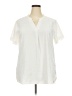 Timeson 100% Polyester Ivory Short Sleeve Blouse Size XXL - photo 1
