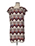 OVI 100% Polyester Chevron-herringbone Gray Casual Dress Size L - photo 1
