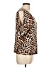 Venus Animal Print Brown Short Sleeve Blouse Size L - photo 4