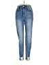 Shein Solid Blue Jeans Size S - photo 1