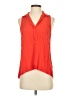 Splendid 100% Rayon Orange Sleeveless Button-Down Shirt Size S - photo 1