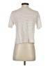 Vince. Stripes Ivory Short Sleeve Turtleneck Size S - photo 2