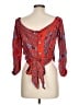 Jaase 100% Rayon Red 3/4 Sleeve Blouse Size L - photo 2