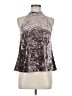 Design Lab Lord & Taylor Silver Sleeveless Blouse Size M - photo 1