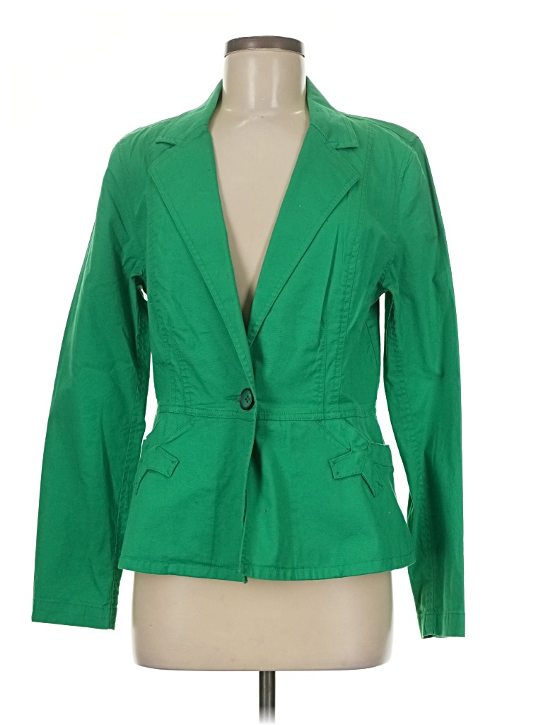 Pre-owned Cabi Blazer Jacket In Green