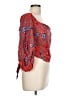 Jaase 100% Rayon Red 3/4 Sleeve Blouse Size L - photo 4