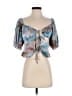 ACOA collection 100% Polyester Blue Short Sleeve Blouse Size S - photo 1