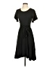 Reba Solid Black Casual Dress Size S - photo 1