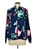 Susan Graver Floral Blue Track Jacket Size L - photo 1