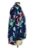 Susan Graver Floral Blue Track Jacket Size L - photo 4