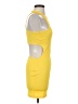 Unbranded Solid Yellow Cocktail Dress Size S - photo 4