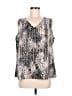 Kasper Silver Sleeveless Blouse Size M - photo 1