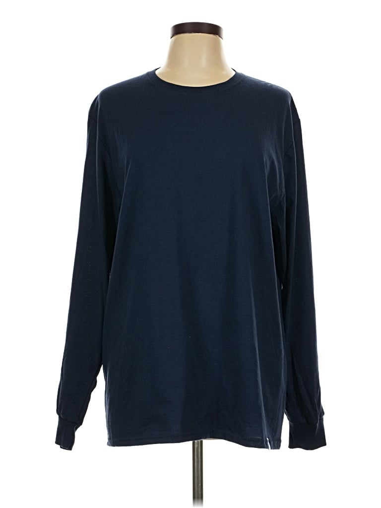 Pre-owned Russell Athletic Long Sleeve T-shirt In Blue