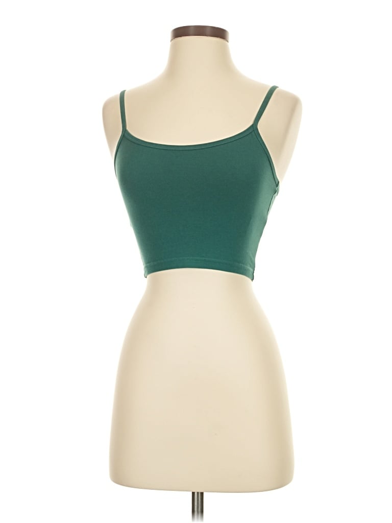 Pre-owned Tna Tank Top Green Strapless Neckline Tops
