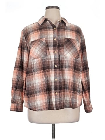 a.n.a. A New Approach Long Sleeve Button-Down Shirt (view 1)