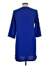 H&M 100% Polyester Solid Blue Casual Dress Size 10 - photo 2