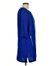 H&M 100% Polyester Solid Blue Casual Dress Size 10 - photo 4