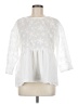 Unbranded 100% Polyester White 3/4 Sleeve Blouse Size M - photo 1