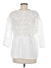 Unbranded 100% Polyester White 3/4 Sleeve Blouse Size M - photo 2