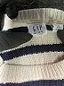 Gap Kids 100% Cotton Stripes Ivory Pullover Sweater Size 10 - photo 3