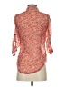 Assorted Brands Floral Pink 3/4 Sleeve Button-Down Shirt Size S - photo 2