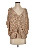 BCBGeneration Tan 3/4 Sleeve Blouse Size S - photo 1