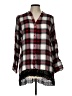 WallpapHER Plaid Gray 3/4 Sleeve Blouse Size L - photo 1