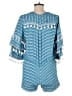 Dodo Bar Or 100% Cotton Chevron-herringbone Blue Romper Size L - photo 2