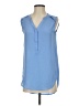 H&M 100% Polyester Blue Sleeveless Blouse Size 2 - photo 1