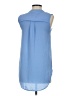 H&M 100% Polyester Blue Sleeveless Blouse Size 2 - photo 2