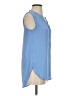 H&M 100% Polyester Blue Sleeveless Blouse Size 2 - photo 4