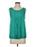 Ann Taylor 100% Polyester Teal Sleeveless Blouse Size S - photo 1